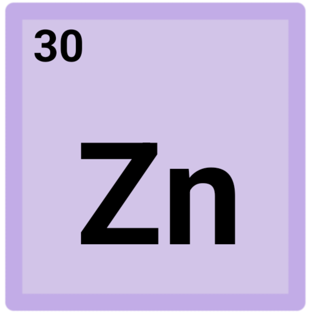 A pastel purple square with 'zn' in the middle and '30' in the top left corner.